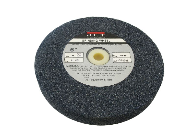 JET — Grinding Wheel, 6 x 34", Left Side A46 for JBG-6A Bench Grinder