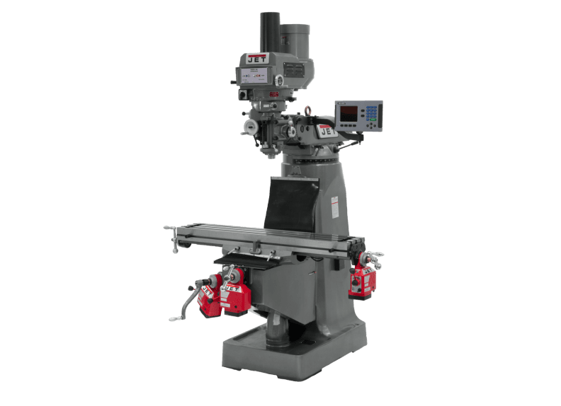 JTM-4VS Mill With 3-Axis ACU-RITE 203 DRO (Quill), X, Y and Z-Axis Powerfeeds With Power Drawbar