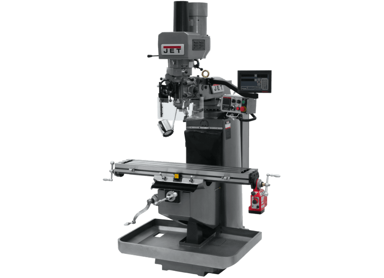 JTM-949EVS Mill With 3-Axis Newall DP700 DRO (Quill) With X-Axis Powerfeed and Air Powered Draw Bar