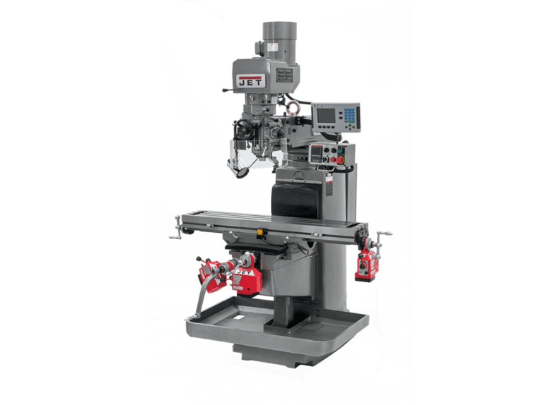 JTM-1050EVS2/230 Mill With Acu-Rite 203 DRO With X, Y and Z-Axis Powerfeeds and Air Powered Drawbar