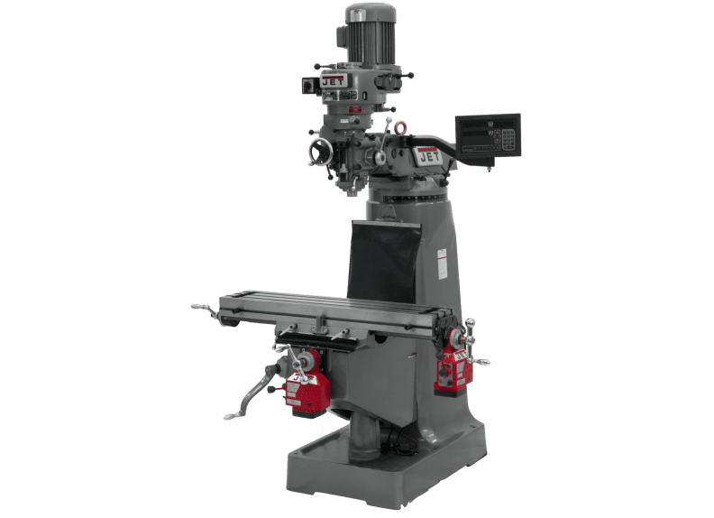 JTM-1 Mill With 3-Axis Newall DP700 DRO (Quill) With X and Y-Axis Powerfeeds