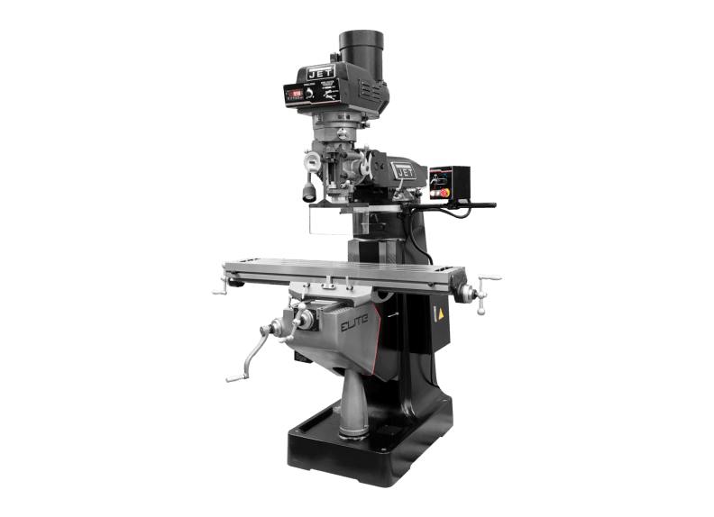 EVS-949 Mill with 3-Axis Newall DP700 (Knee) DRO and X, Y, Z-Axis JET Powerfeeds