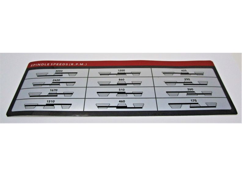 Spindle Speed Chart | LM000150