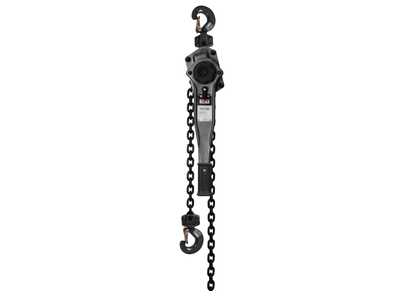 JLP-150A-10SH, 1-1/2 Ton Lever Hoist, 10' Lift & Shipyard Hooks