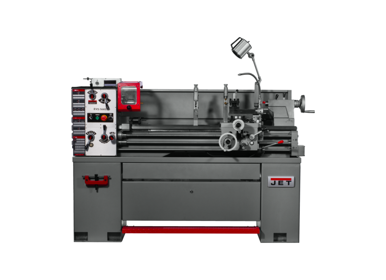 EVS-1440 Electronic Variable Speed lathe with Newall DP700 DRO and Taper Attachment, 3HP