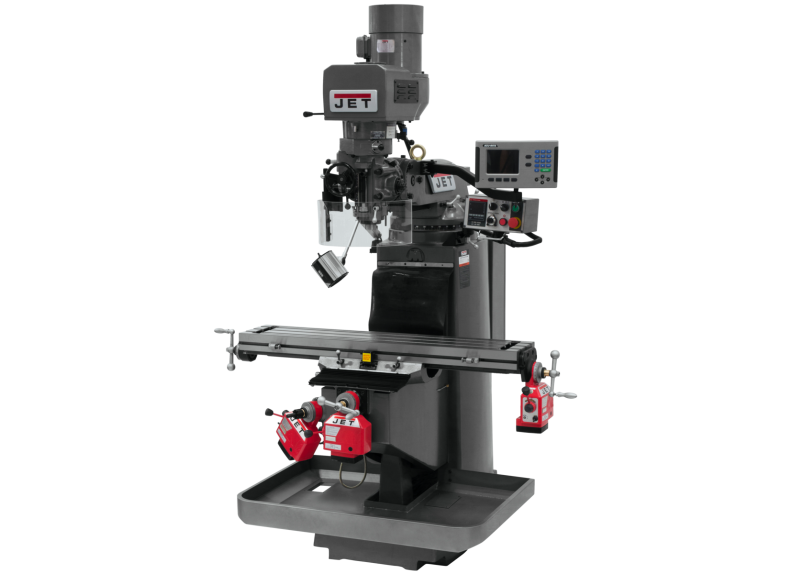 JTM-949EVS Mill With 3-Axis Acu-Rite 203 DRO (Quill) With X, Y and Z-Axis Powerfeeds