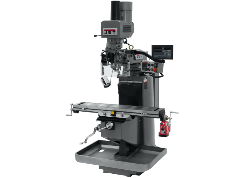 JTM-949EVS Mill With 3-Axis Newall DP700 DRO (Quill) With X-Axis Powerfeed and Air Powered Draw Bar