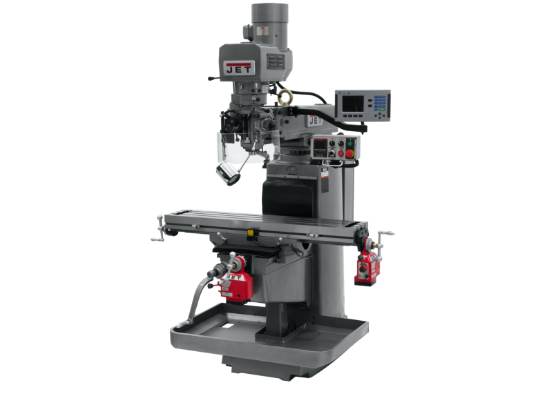 JTM-1050EVS2/230 Mill With 3-Axis Acu-Rite 203 DRO (Quill) With X and Y-Axis Powerfeeds