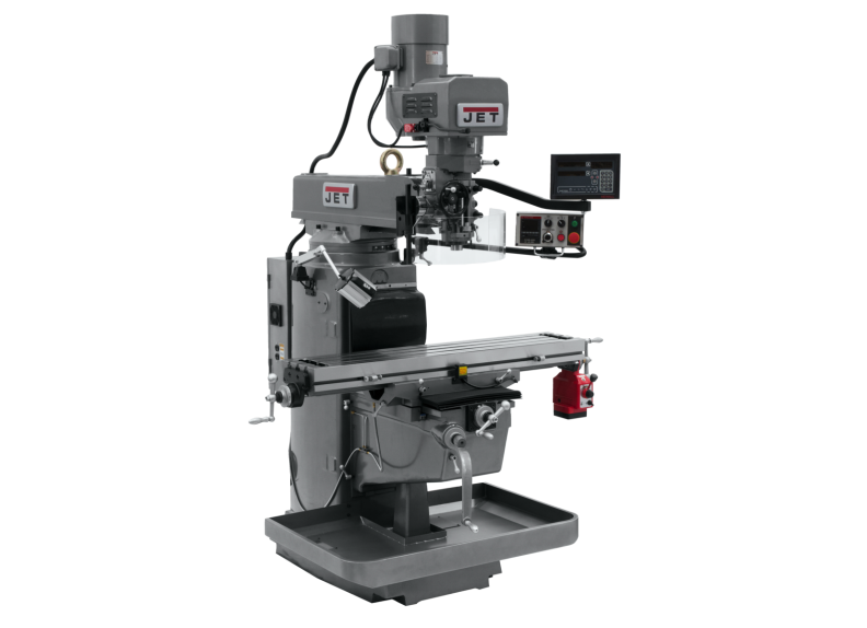 JTM-1050EVS2/230 Mill With 3-Axis Newall DP700 DRO (Knee) With X-Axis Powerfeed