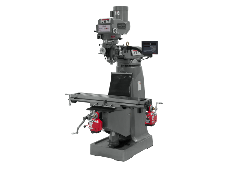 JTM-4VS-1 Mill With Newall DP700 DRO With X and Y-Axis Powerfeeds and 6" Riser Block