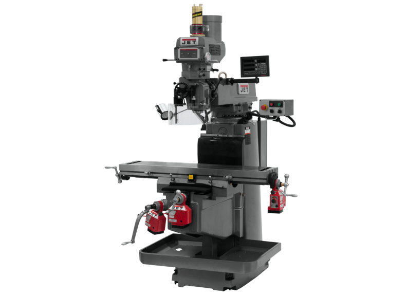 JTM-1254VS with NEWALL DP700 DRO X, Y & Z Powerfeeds & Air Power Drawbar