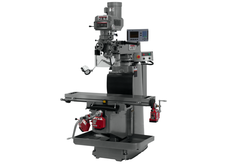 JTM-1254RVS with ACU-RITE 203 3X (K) DRO, X, Y & Z Powerfeeds