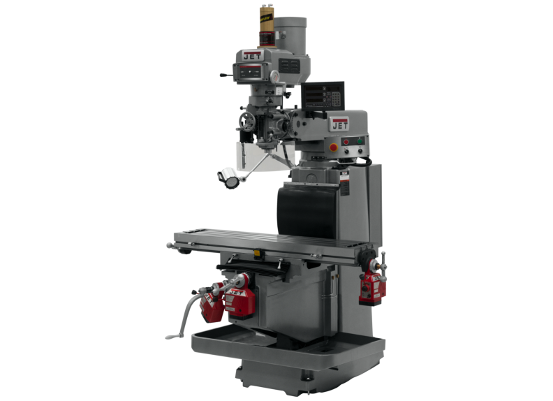 JTM-1254RVS with NEWALL DP700 DRO X, Y & Z Powerfeeds & Air Power Drawbar