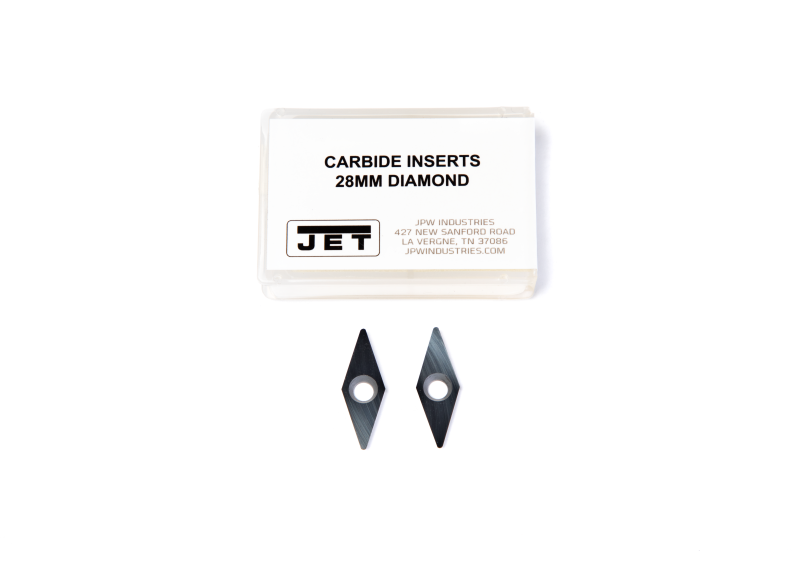 JET Woodturning Chisel Cutting Blade 28mm Diamond Carbide Insert (2PC)
