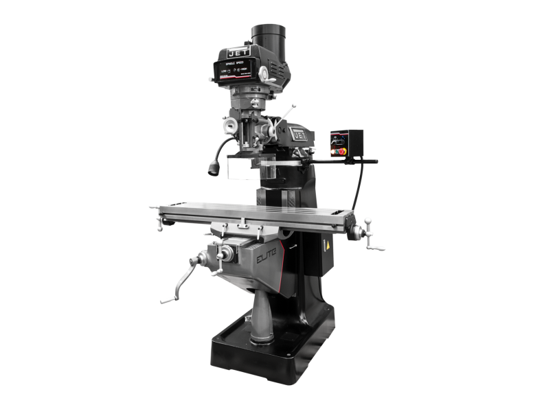 ETM-949 Mill with 2-Axis Newall DP700 DRO and X-Axis JET Powerfeed and USA Made Air Draw Bar